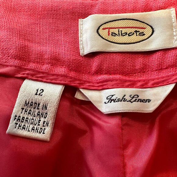 Talbots Salmon-colored Linen Slacks - Picture 3 of 5